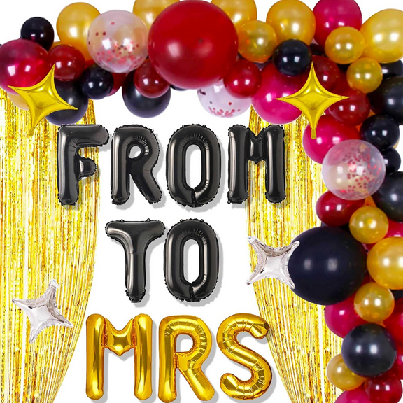 From  to Mrs Banner From to Mrs Balloons Wizard Bridal Shower Bachelorette Banner Wizard Bridal Shower Decoration Wizard Wedding Engagement Bachelorette Party