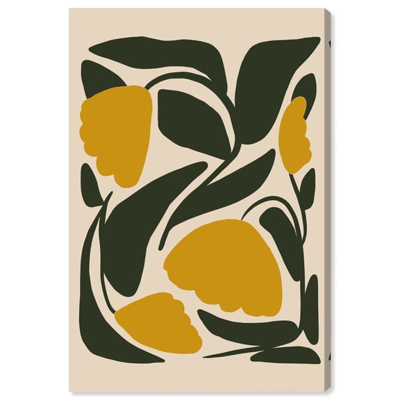 From My Botanical Garden Minimalistic Floral Art Prints Canvas Wall Art by Art Remedy, Gallery Wrapped, 24"x36"