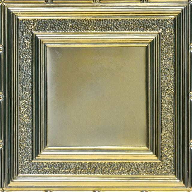From Plain To Beautiful In Hours County Cork Gold Nugget Tin Plated Nail Up Ceiling Tile 6 Pcs 2 ft. x 2 ft.