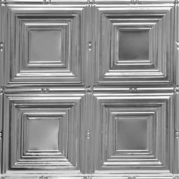 From Plain To Beautiful In Hours Cubism Steel (Unfinished) Tin Plated Nail Up Ceiling Tile 6 Pcs 2 ft. x 2 ft.
