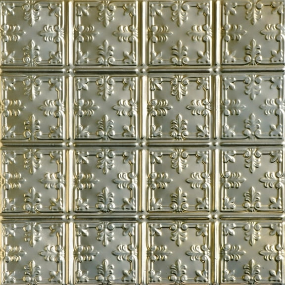 From Plain To Beautiful In Hours Florentine Gold Nugget Tin Plated Nail Up Ceiling Tile 6 Pcs 2 ft. x 2 ft.