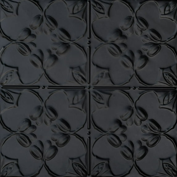 From Plain To Beautiful In Hours Lilac Black Tin Plated Nail Up Ceiling Tile 12 Pcs 2 ft. x 2 ft.