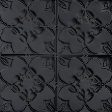 From Plain To Beautiful In Hours Lilac Satin Black Tin Plated Lay-in Ceiling Tile 6 Pcs 2 ft. x 2 ft.