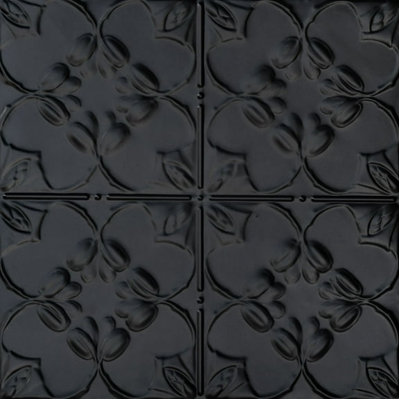 From Plain To Beautiful In Hours Lilac Satin Black Tin Plated Lay-in Ceiling Tile 6 Pcs 2 ft. x 2 ft.