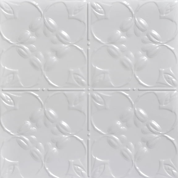 From Plain To Beautiful In Hours Lilac White Tin Plated Lay-in Ceiling Tile 6 Pcs 2 ft. x 2 ft.