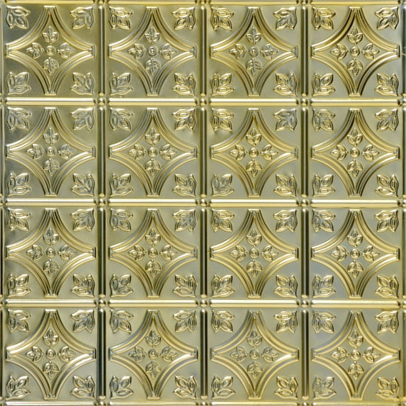 From Plain To Beautiful In Hours Tiny Tiptoe Gold Nugget Tin Plated Nail Up Ceiling Tile 12 Pcs 2 ft. x 2 ft.