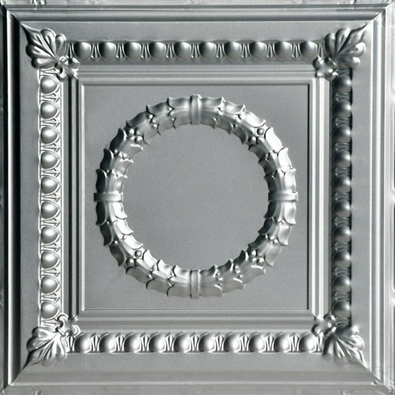 From Plain To Beautiful In Hours Victory Lacquered Steel Tin Plated Lay-in Ceiling Tile 6 Pcs 2 ft. x 2 ft.