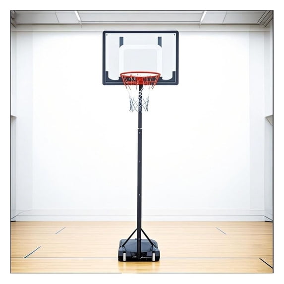 "From Playroom to Park: Mobile Basketball Stand for Young Athletes black
