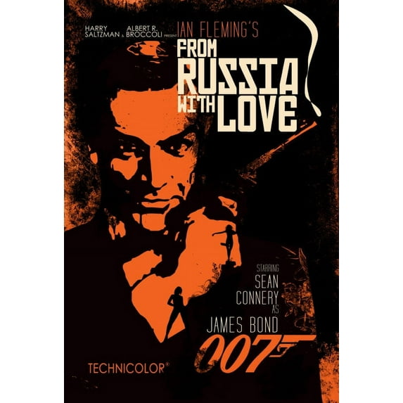 From Russia With Love Movie Poster Metal Sign 8inx 12in Metal Print 8x12 Square Adults Best Posters