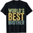 thumbnail image 1 of From Sister to Brother World's best Brother T-ShirtMen's and women's gift, black and white T-shirt, size: Extra large S-4XL, 1 of 4