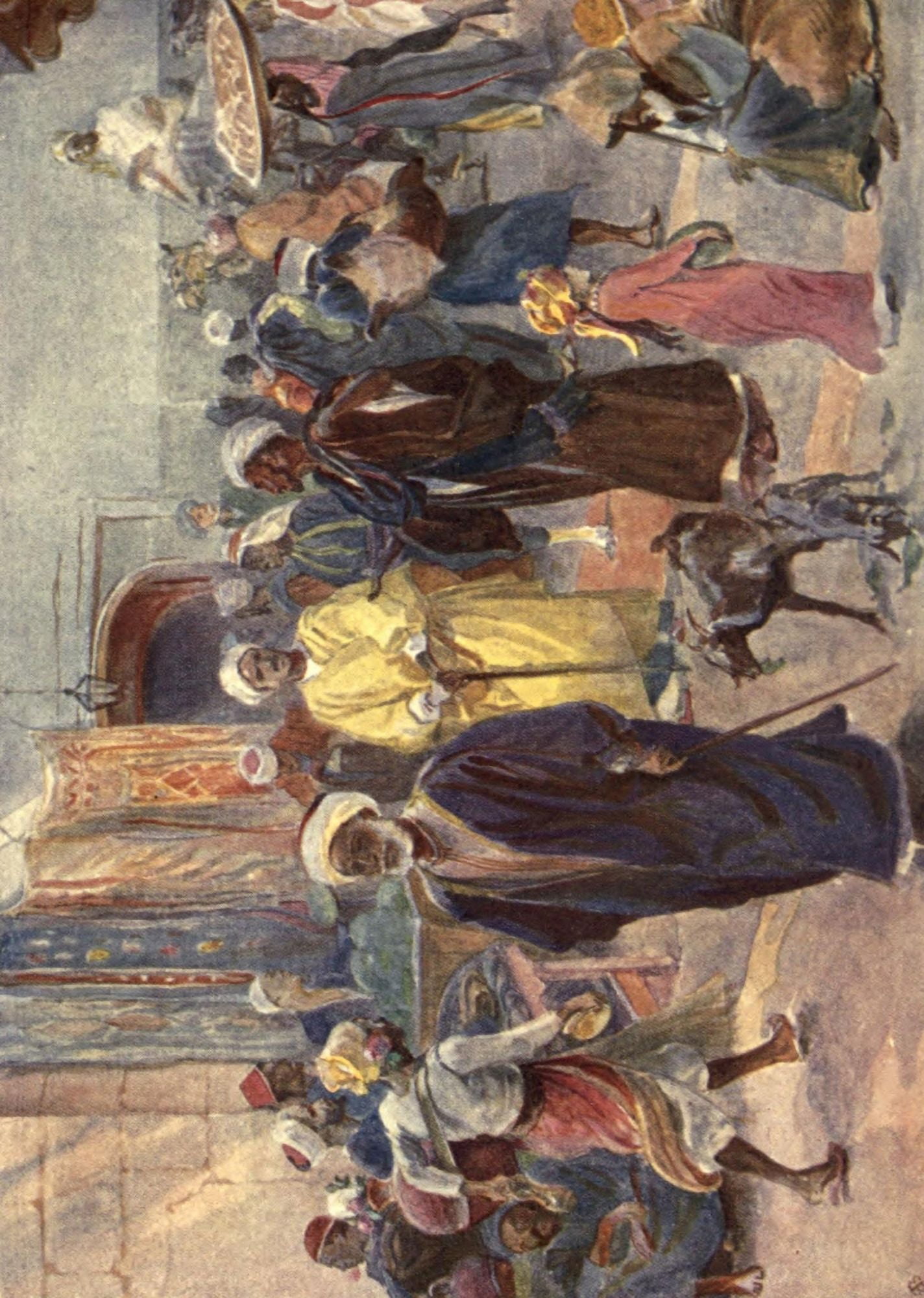 From Sketch-book & Diary 1909 A Cairo Street Canvas Art - Elizabeth Butler (24 x 36)
