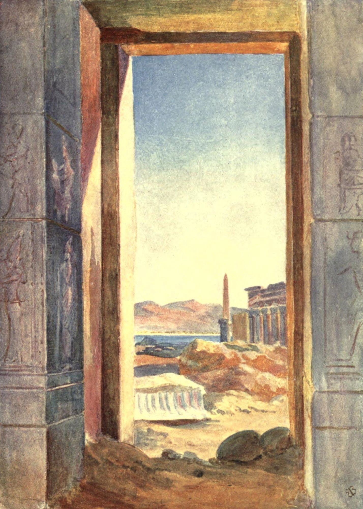 From Sketch-book & Diary 1909 At Philae Canvas Art - Elizabeth Butler (24 x 36)
