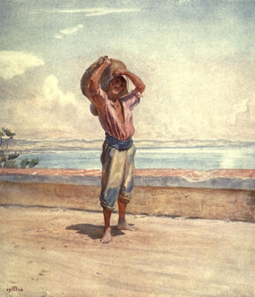 From Sketch-book & Diary 1909 Riviera di Levante Canvas Art - Elizabeth Butler (18 x 24)