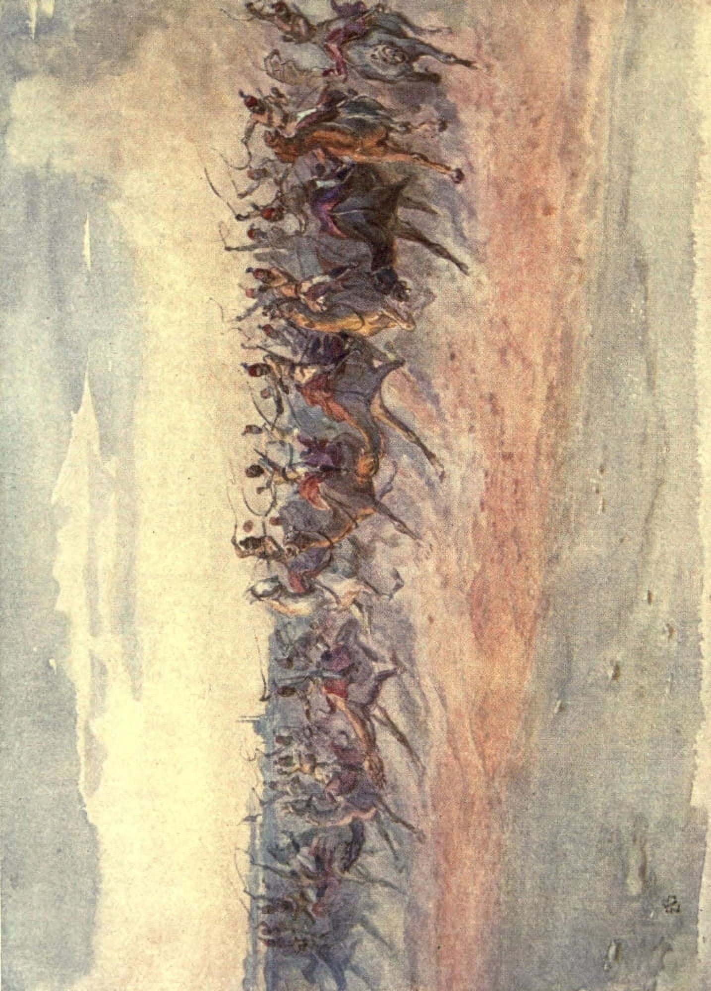 From Sketch-book & Diary 1909 The Camel Corps Canvas Art - Elizabeth Butler (24 x 36)