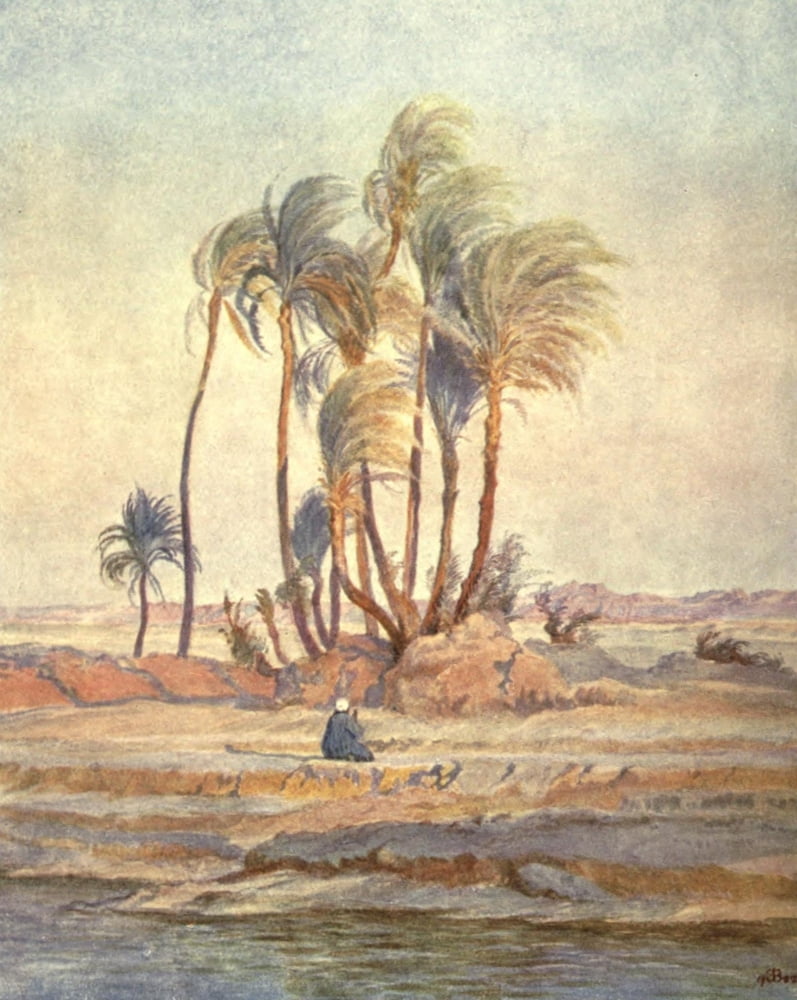 From Sketch-book & Diary 1909 The hour of prayer at Wady Halfa Canvas Art - Elizabeth Butler (18 x 24)