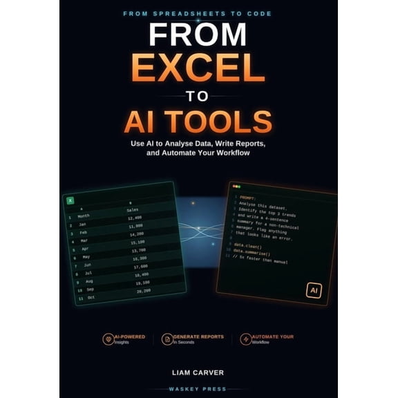 From Spreadsheets to Code From Excel to AI Tools: Use AI to Analyse Data, Write Reports, and Automate Your Workflow, Book 6, (Paperback)