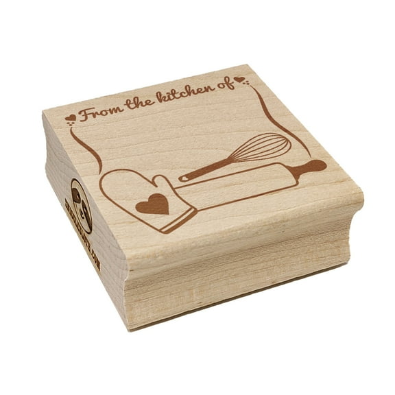 From The Kitchen Of Baking Baker Cooking Square Rubber Stamp Stamping Scrapbooking Crafting - Small 1.25in
