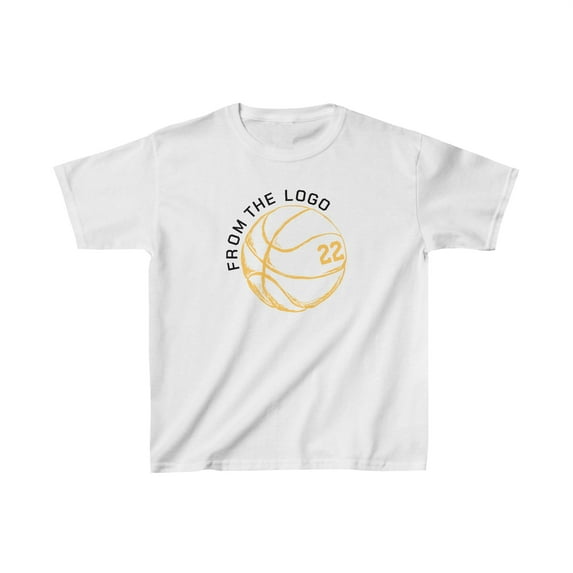 From The Logo for Women's basketball Clark fans Kids Heavy Cotton Tee
