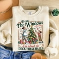 thumbnail image 1 of From The Windows To The Walls I’m About to Deck These Halls Sweatshirt – Funny Christmas Lyric Parody Holiday Party Pullover, 1 of 5