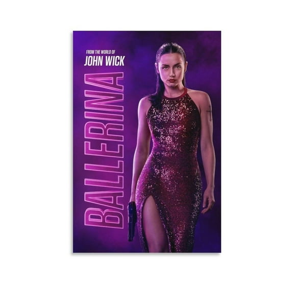 From The World of John Wick:Ballerina Movie Poster Canvas Wall Art Movie Poster Room Decor Wall Art Living Room P-3