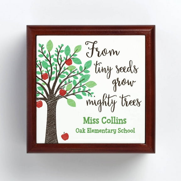 From Tiny Seeds Grow Mighty Trees Personalized Keepsake Box