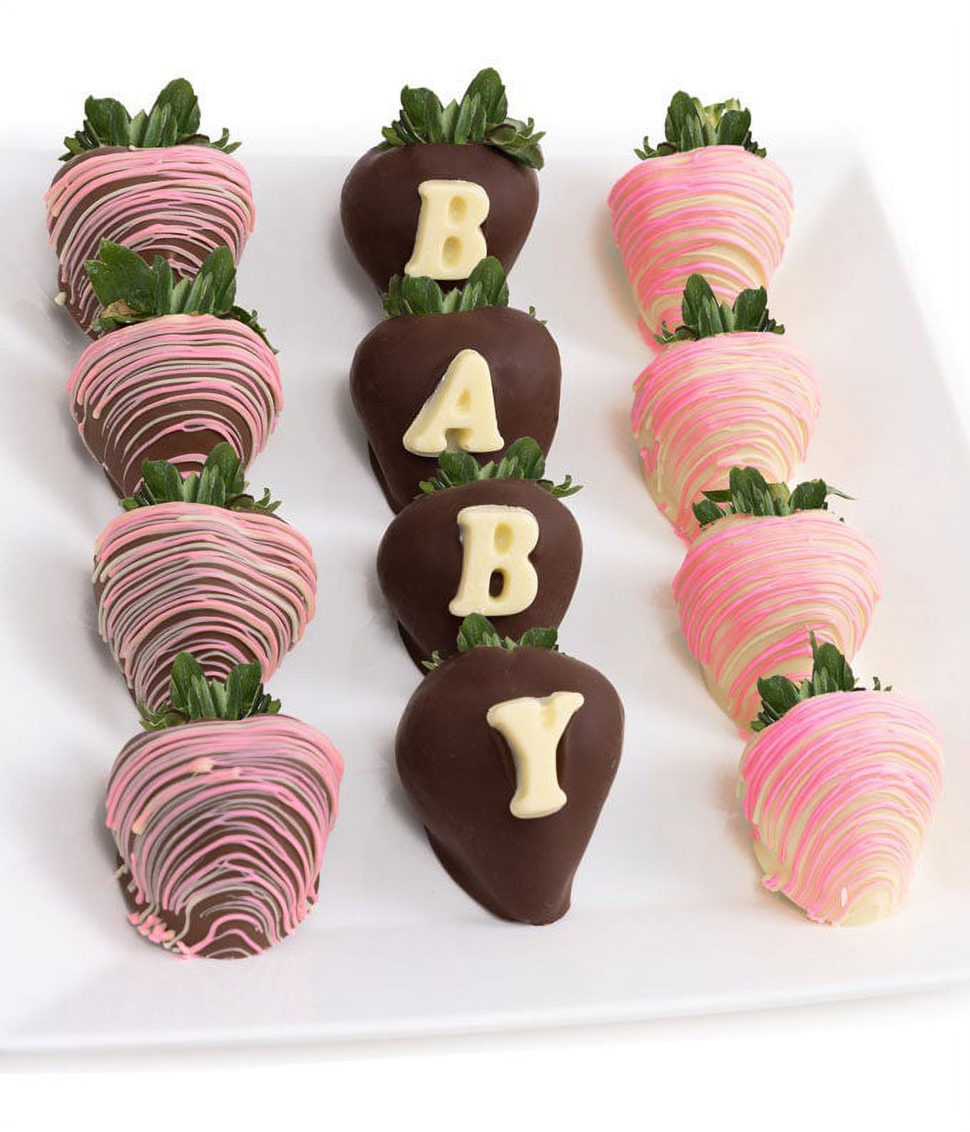 From You Flowers - 1 Dozen Baby Girl Belgian Chocolate Covered Strawberries