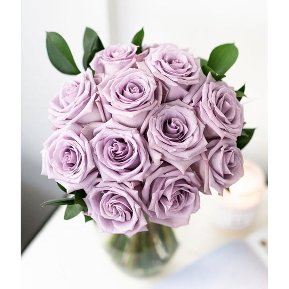 From You Flowers - 12 Purple Roses for Birthday, Valentine's Day with ...