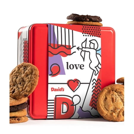 From You Flowers - 1lb Love Cookie Tin for Birthday, Anniversary, Get Well, Congratulations, Thank You, All Occasions