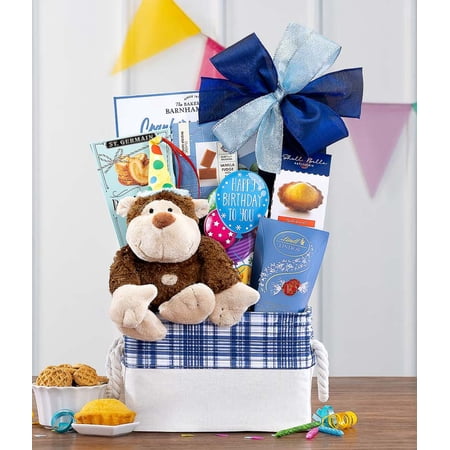 From You Flowers Happy Birthday Party Monkey Basket