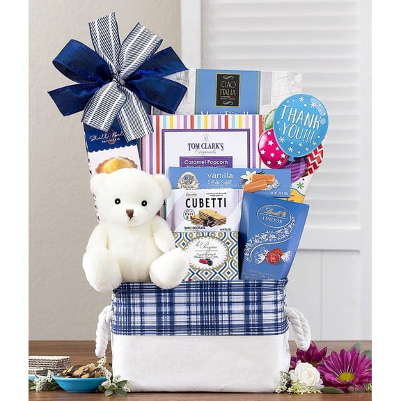 From You Flowers - Big Bear Hug Thank You Gift Basket for Birthday, Anniversary, Get Well, Congratulations, Thank You, All Occasions