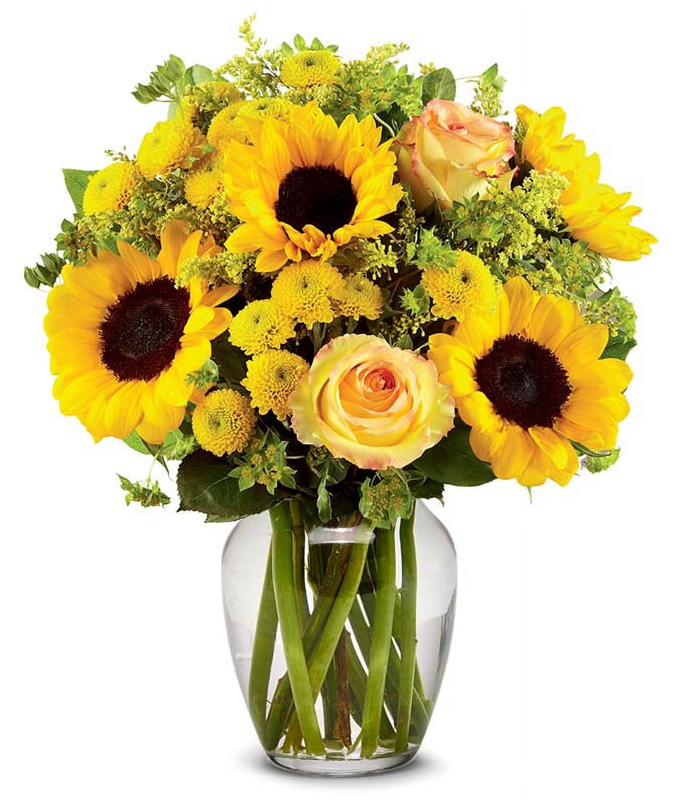 From You Flowers - Brilliant Sunflower & Rose Bouquet for Birthday, Anniversary, Get Well, Congratulations, Thank You, All Occasions