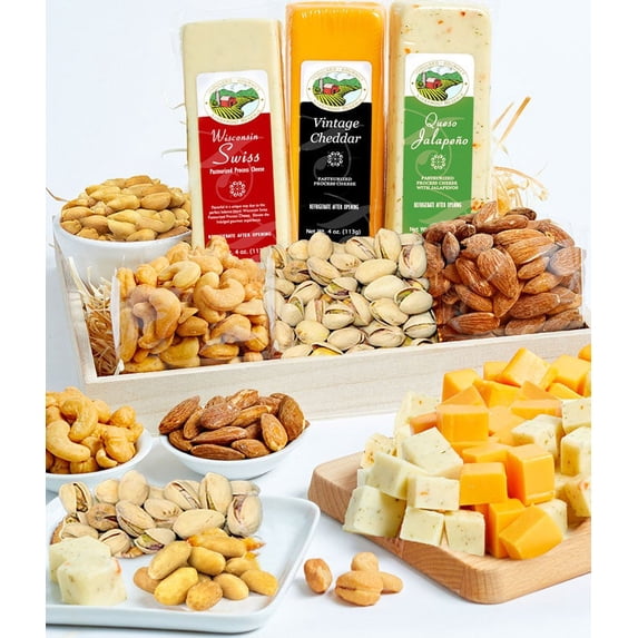 From You Flowers - Cheese & Nuts Sampler Tray for Birthday, Anniversary, Get Well, Congratulations, Thank You, All Occasions