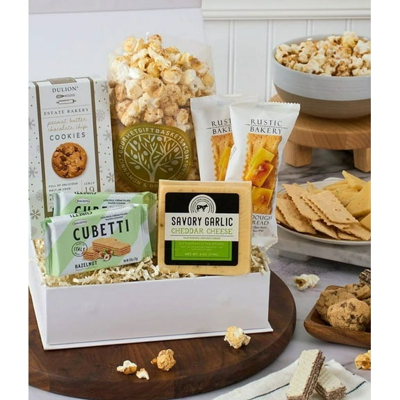 From You Flowers - Classically Chic Snack Basket for Birthday, Anniversary, Get Well, Congratulations, Thank You, All Occasions