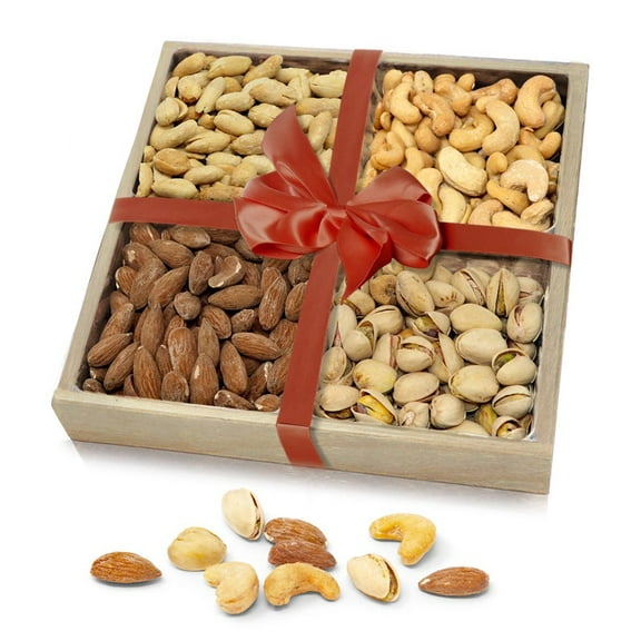 From You Flowers - Fancy Assorted Nuts in a Wood Tray for Birthday, Anniversary, Get Well, Congratulations, Thank You, All Occasions