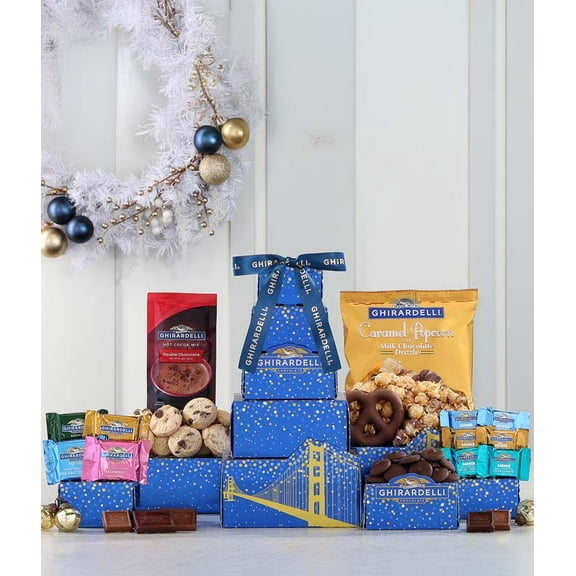 From You Flowers - Ghirardelli Chocolate Tower for Birthday, Anniversary, Get Well, Congratulations, Thank You, All Occasions