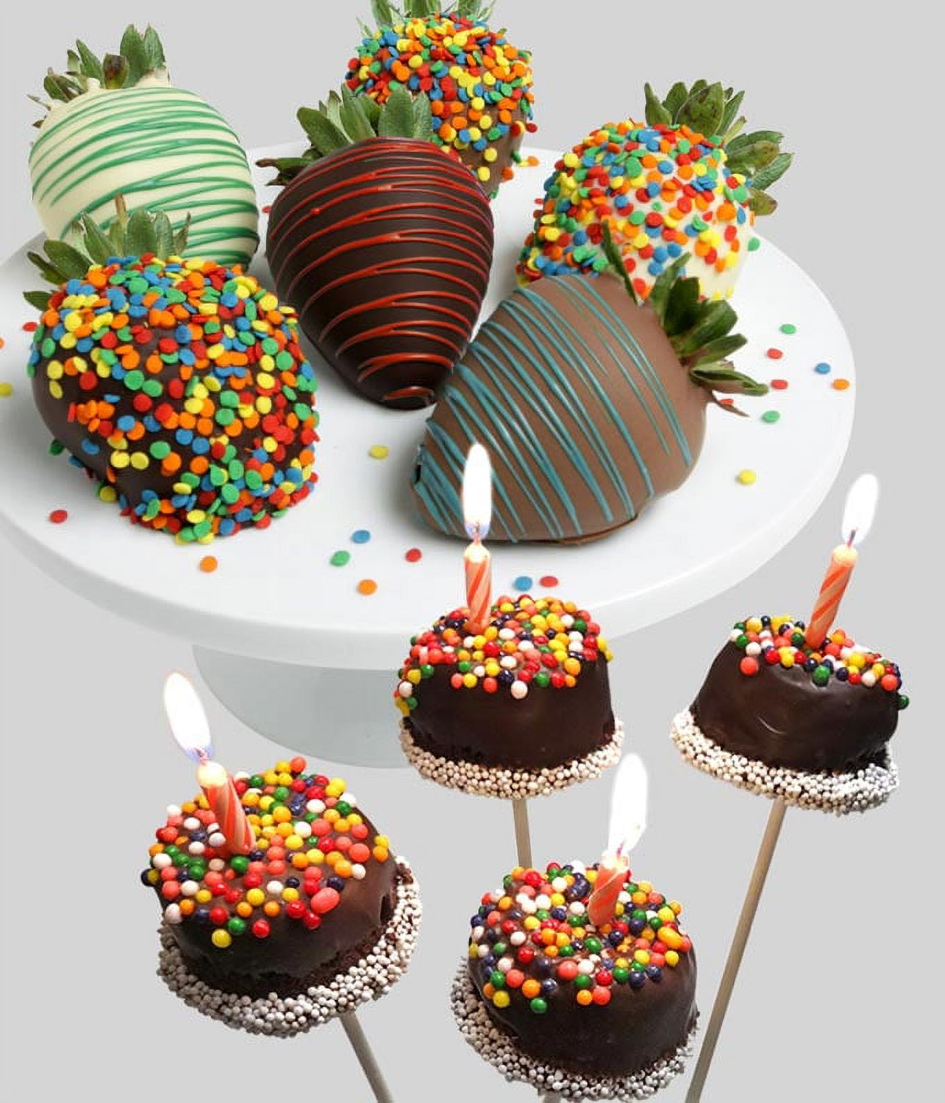 From You Flowers - Happy Birthday Chocolate Covered Strawberries and Brownie Pops