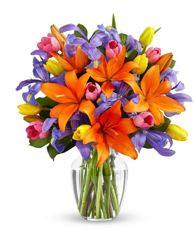 From You Flowers - Kaleidoscope Blooms Bouquet for Birthday, Anniversary, Get Well, Congratulations, Thank You, All Occasions