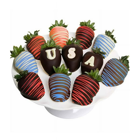 From You Flowers - Patriotic Belgian Chocolate Covered Strawberries for Birthday, Anniversary, Get Well, Congratulations, Thank You, All Occasions