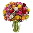 thumbnail image 1 of From You Flowers - Premium Bright & Sunny Multicolor Roses with Free Vase (Fresh Flowers), 1 of 2