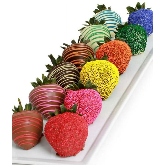 From You Flowers - Rainbow Chocolate Covered Strawberries for Birthday, Anniversary, Get Well, Congratulations, Thank You, All Occasions