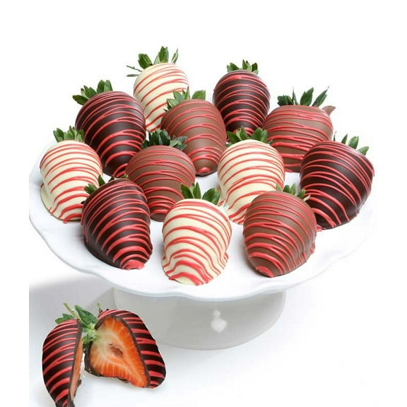 From You Flowers - Red Swizzle Chocolate Covered Strawberries for Birthday, Anniversary, Get Well, Congratulations, Thank You, All Occasions