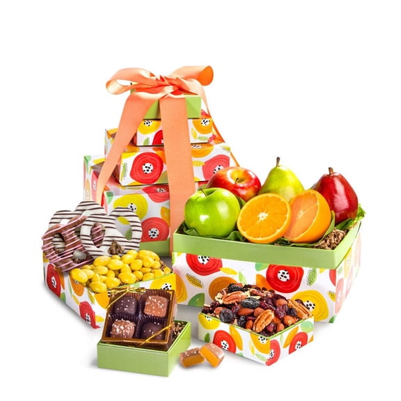 From You Flowers - Springtime Tower of Treats for Birthday, Anniversary, Get Well, Congratulations, Thank You, All Occasions