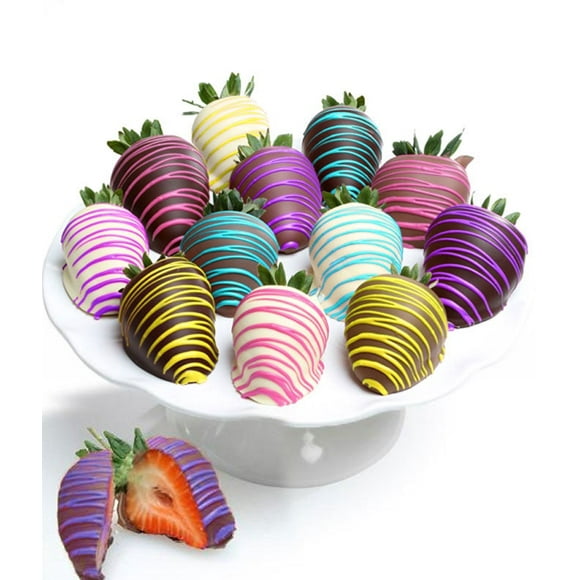 From You Flowers - Sweet Swizzle Chocolate Strawberries for Birthday, Anniversary, Get Well, Congratulations, Thank You, All Occasions