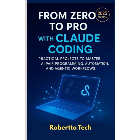 From Zero to Pro with Claude Coding: Practical Projects to Master AI Pair Programming, Automation, and Agentic Workflows, (Paperback)