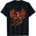 thumbnail image 1 of From the Ashes, I Rise Motivational Phoenix T-shirt Black 2X-Large, 1 of 4