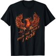thumbnail image 1 of From the Ashes, I Rise Motivational Phoenix T-shirt Black Large, 1 of 4