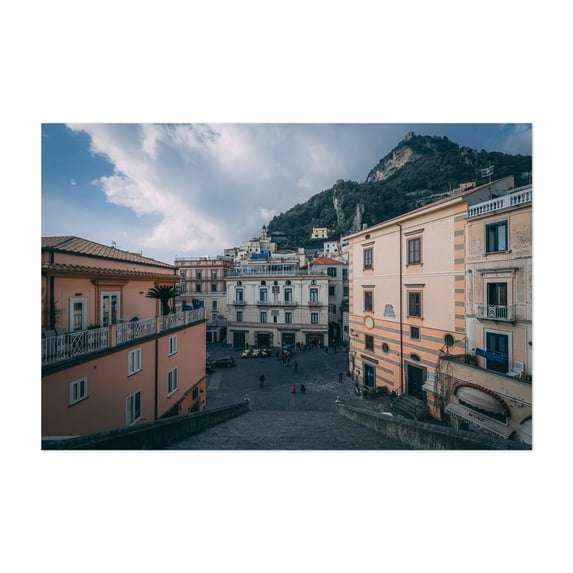 From the Duomo Steps, Amalfi - Amalfi Campania Italy Photography Unframed Wall Art Print 20 x 30 inches