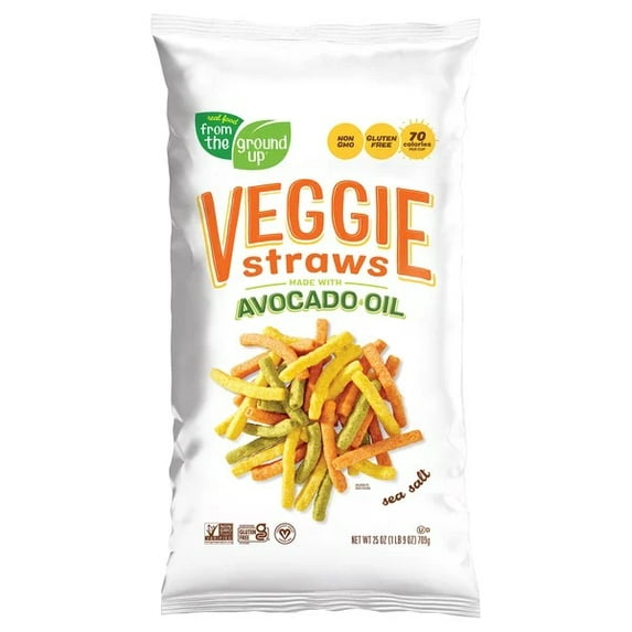 From the Ground Up Veggie Straws, Sea Salt, 25 Ounce