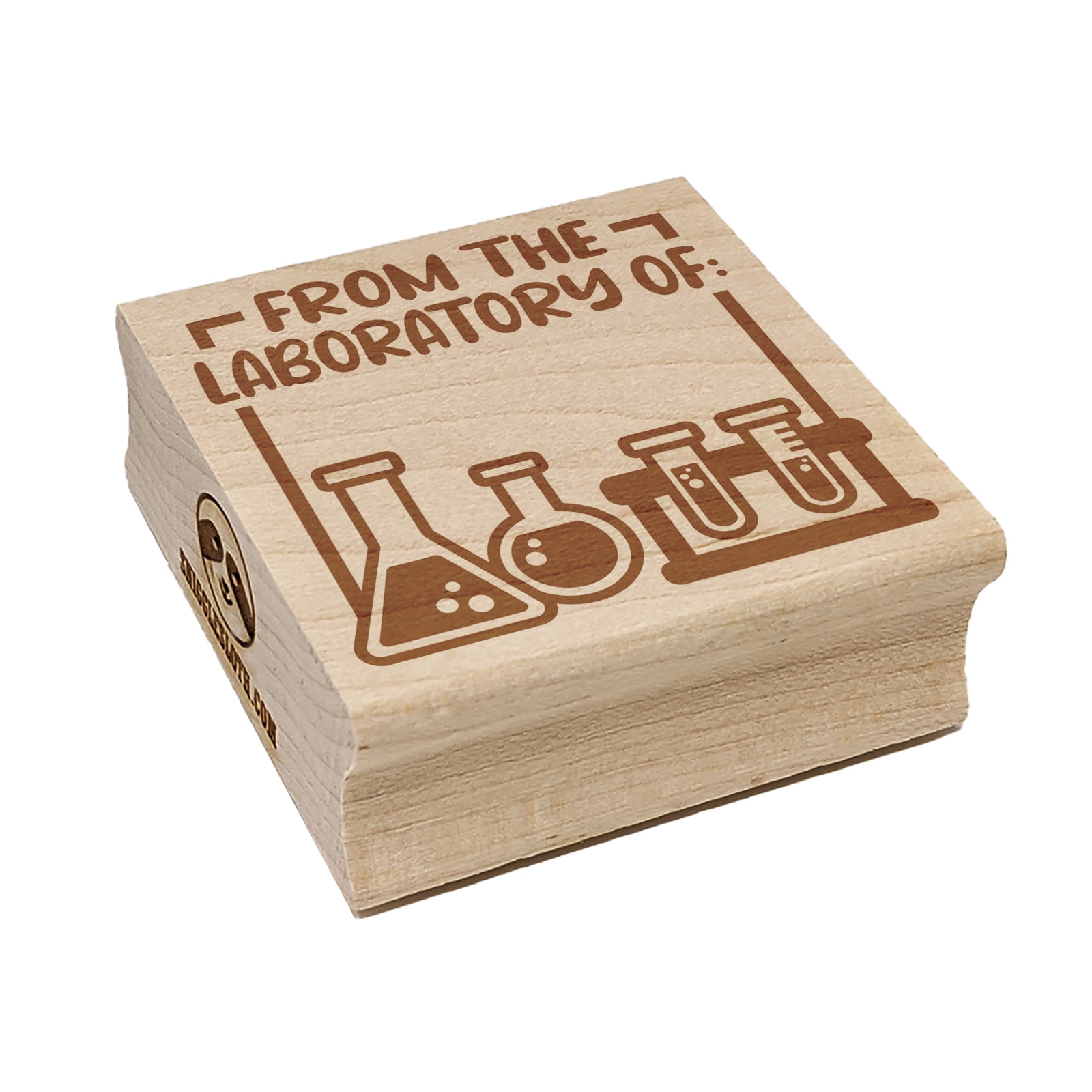 Lab Stamp Design From the Laboratory of Science Scientist Chemistry Square Rubber Stamp ...