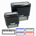 thumbnail image 1 of From the Library of Fun Border Book Self-Inking Rubber Stamp Ink Stamper for Business Office - Red Ink - Large 2-3/4 Inch, 1 of 7